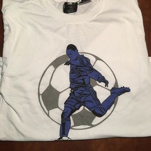 White soccer shirt